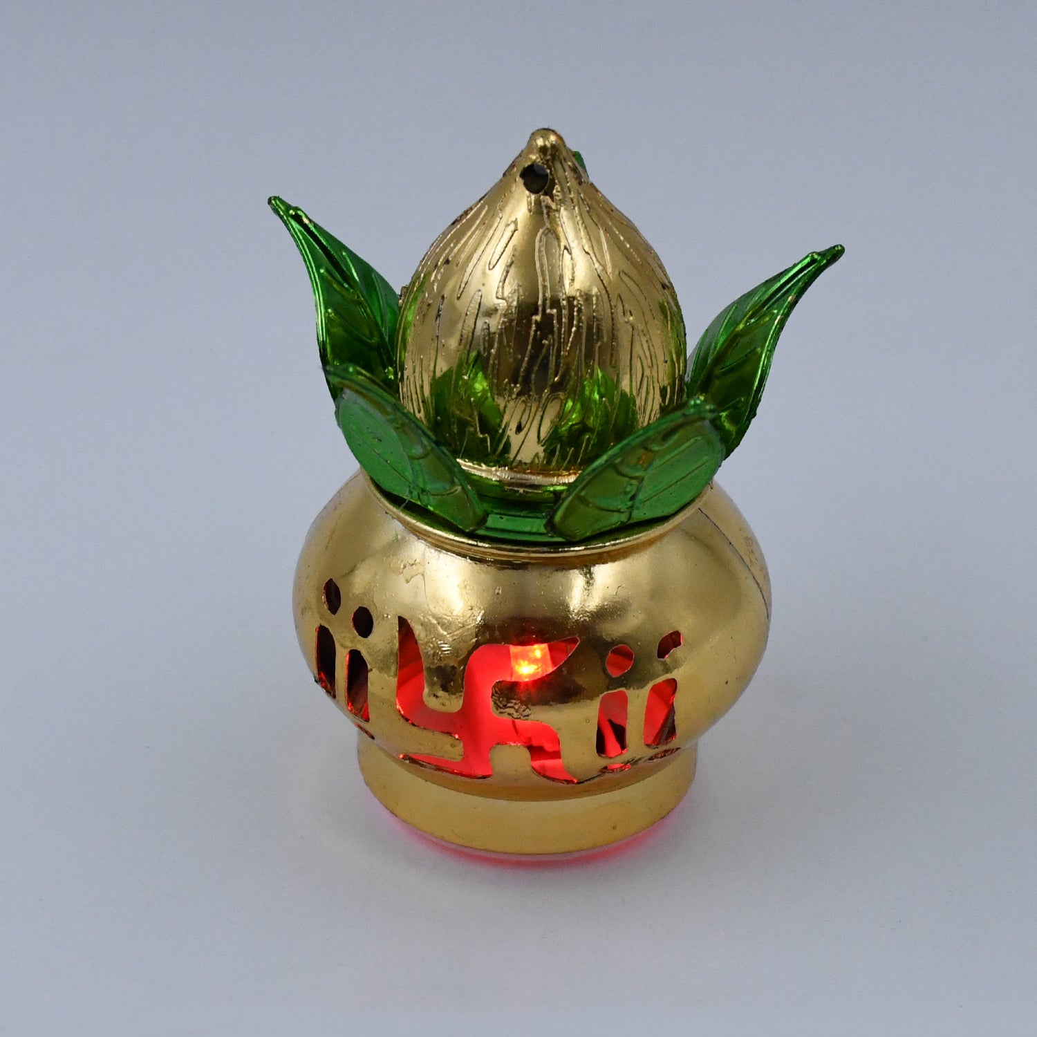 Gold Plated Decorative LED Kalash for Mandir Gold Plated Decorative LED Kalash for Mandir